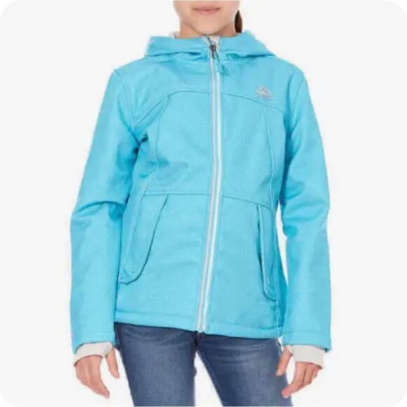 Snozu Ice blue Full-Zip Hooded Jacket Small 7/8 - Picture 1 of 5